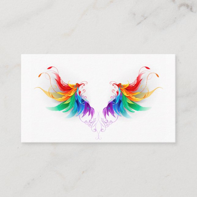 Fluffy Rainbow Wings Referral Card (Front)