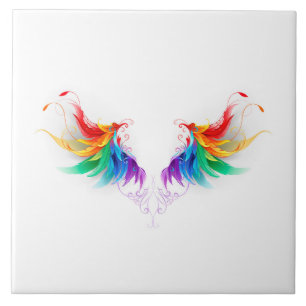Fluffy Rainbow Wings Tile