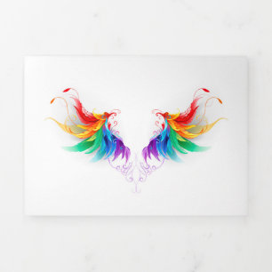 Fluffy Rainbow Wings Tri-Fold Programme