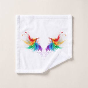 Fluffy Rainbow Wings Wash Cloth