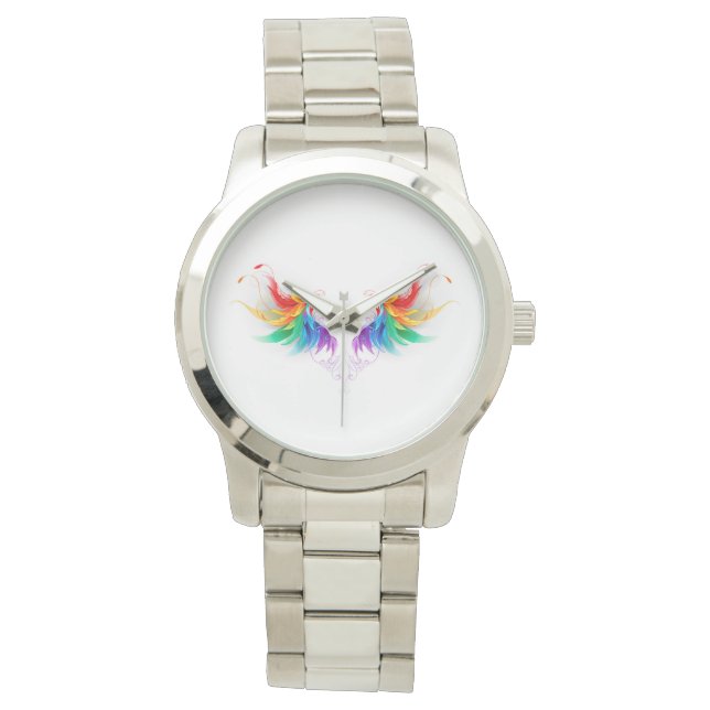 Fluffy Rainbow Wings Watch (Front)