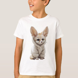 Fluffy Robe Fennec Fox Kids T-Shirt