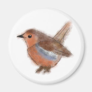 Fluffy Robin  Magnet