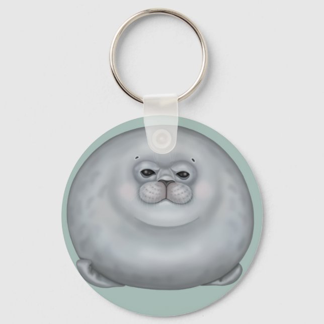 Fluffy Seal Keychain (Front)