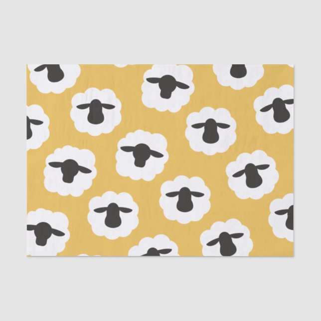 Fluffy Sheep Fibre Love Crafts {Any Colour} Tissue Paper (Front)