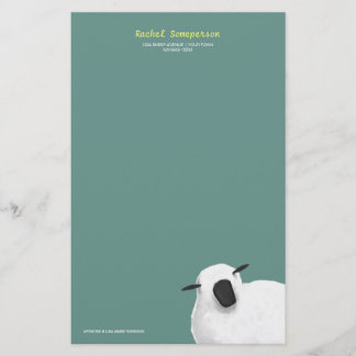 Fluffy Sheep Personalizable Stationery