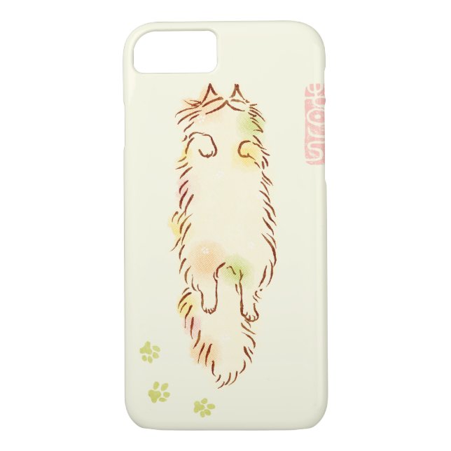 Fluffy Sleepy Cat Case-Mate iPhone Case (Back)