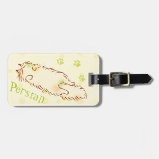 Fluffy Sleepy Cat Luggage Tag