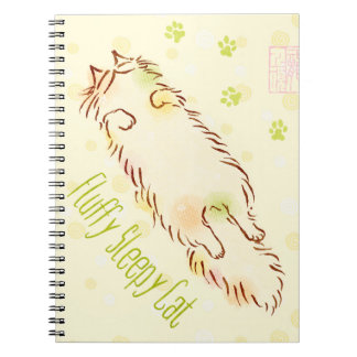 Fluffy Sleepy Cat Notebook
