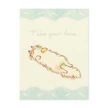 Fluffy Sleepy Cat Take your time