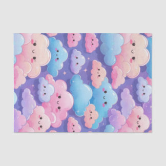 fluffy smile clouds tissue paper