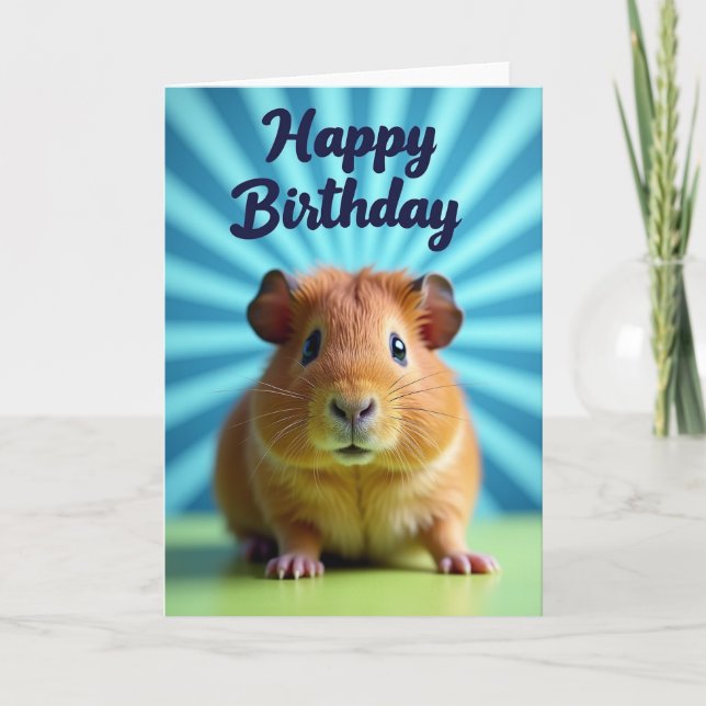 Fluffy Starburst Birthday Card (Front)