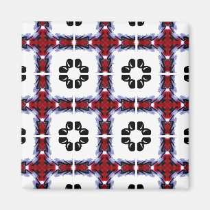 Fluffy Stripes Floral Magnet