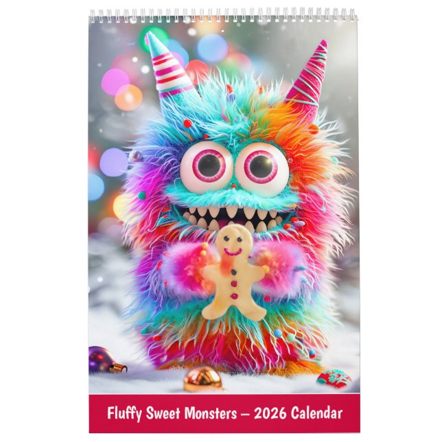 Fluffy Sweet Monsters – 2026 Calendar (Cover)