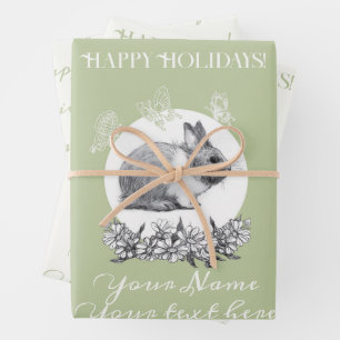 Fluffy the rabbit Wrapping Paper Sheet