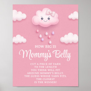 Fluffy white cloud nine How big Mommy's belly game Poster