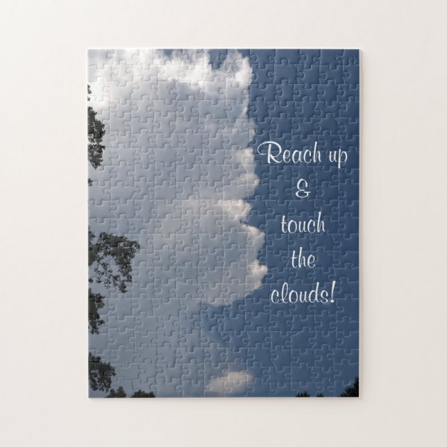Fluffy White Clouds Blue Sky  Jigsaw Puzzle (Vertical)