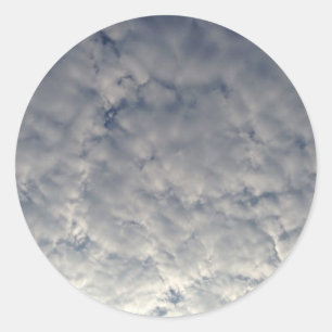 Fluffy White Clouds Classic Round Sticker