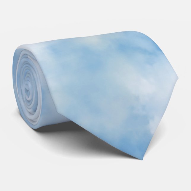 Fluffy White Clouds  Tie (Rolled)