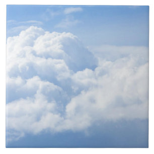 Fluffy White Clouds Tile