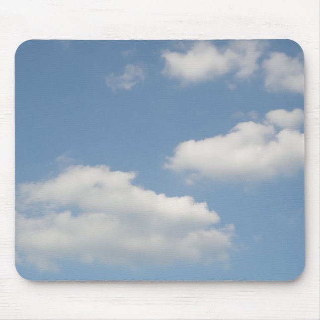 Fluffy White Cumulus Clouds Mousepad (Front)