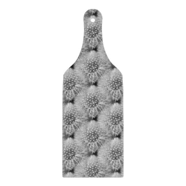Fluffy White Dandelions Nature Pattern Cutting Board (Front)