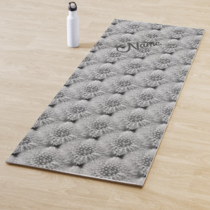 Fluffy White Dandelions Nature Personalized Yoga Mat