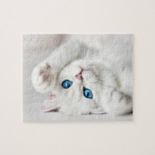 Fluffy White Kitty jeu Puzzle