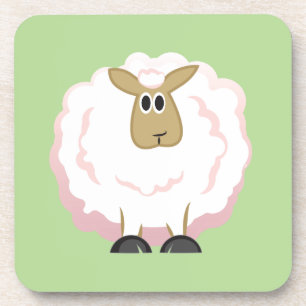 Fluffy White Sheep Coaster