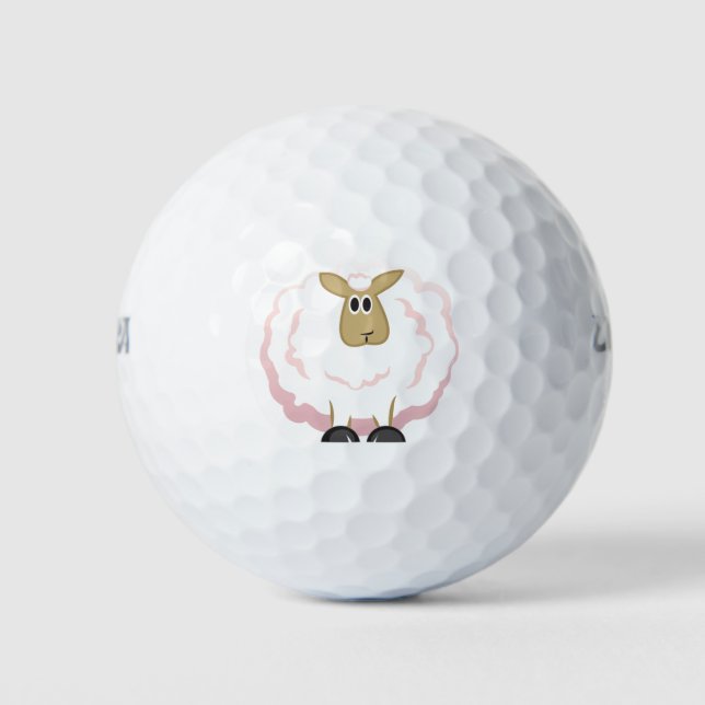 Fluffy White Sheep Golf Balls (Front)