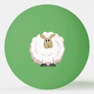 Fluffy White Sheep Ping Pong Ball