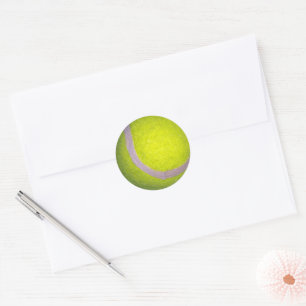 Fluffy Yellow Tennis ball, Classic Round Sticker