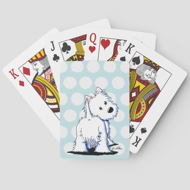Fluffybutt Westie Playing Cards (Back)