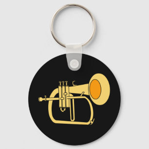 Flugelhorn Musical Instrument Keychain