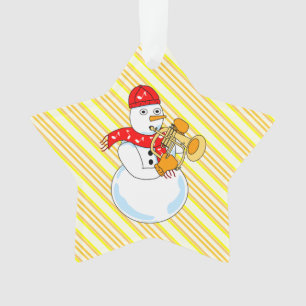 Flugelhorn Snowman Ornament