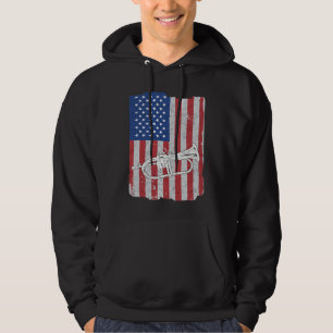 Flugelhorn USA Flag Flugelhorn Player Hoodie