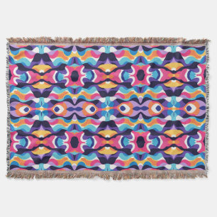 Fluid abstract 2 throw blanket