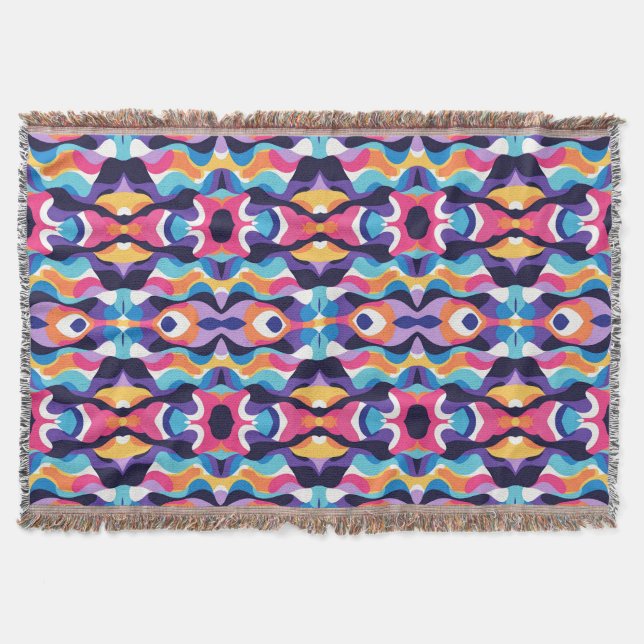 Fluid abstract 2 throw blanket (Front)