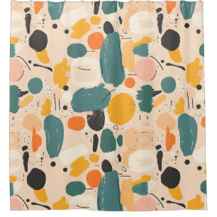 Fluid Abstract Art Shower Curtain