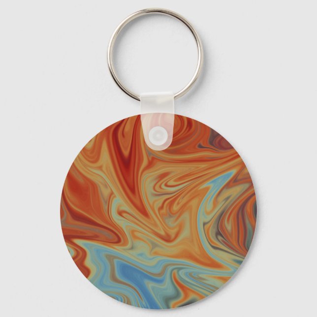 Fluid abstract pattern keychain (Front)