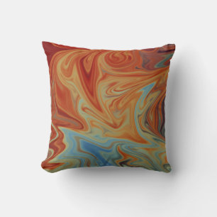 Fluid abstract pattern throw pillow