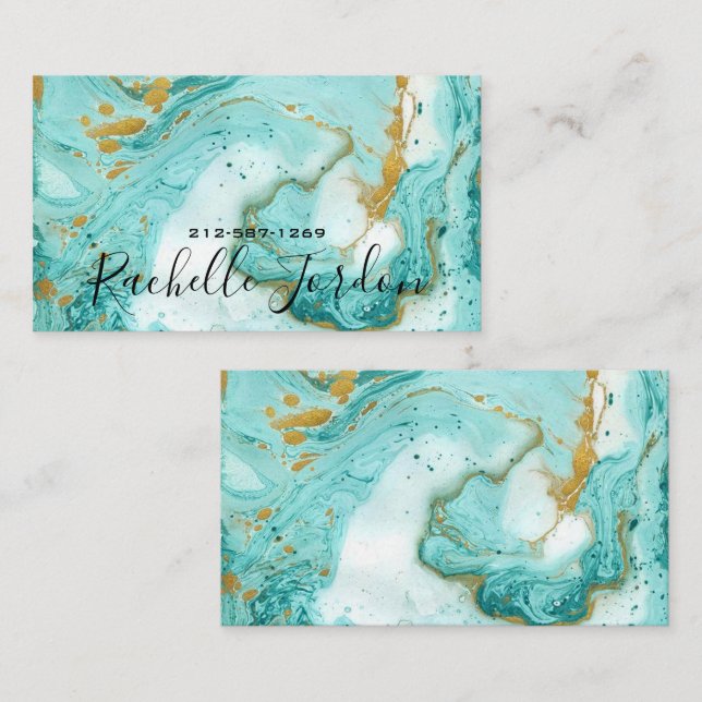 Fluid Alcohol Ink Business Card (Front/Back)