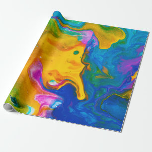 Fluid Art. Abstract colourful background, wallpape Wrapping Paper