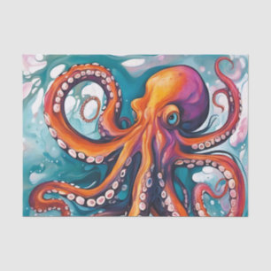 Fluid Art Abstract Octopus Tissue Paper