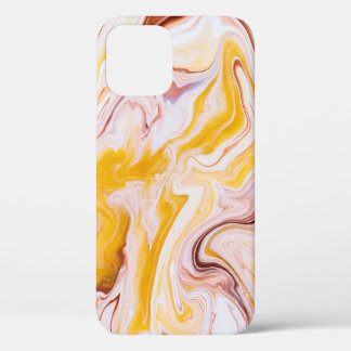 Fluid art: iridescent abstract texture. iPhone 12 case
