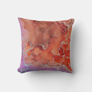 Fluid Art. Modern ?bstract colourful background, w Throw Pillow