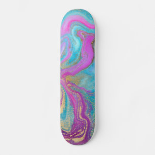 Fluid Art Paint Skateboard