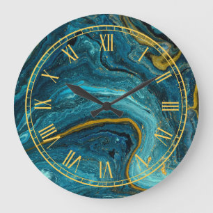 Fluid Art Pattern Modern Wall Clock