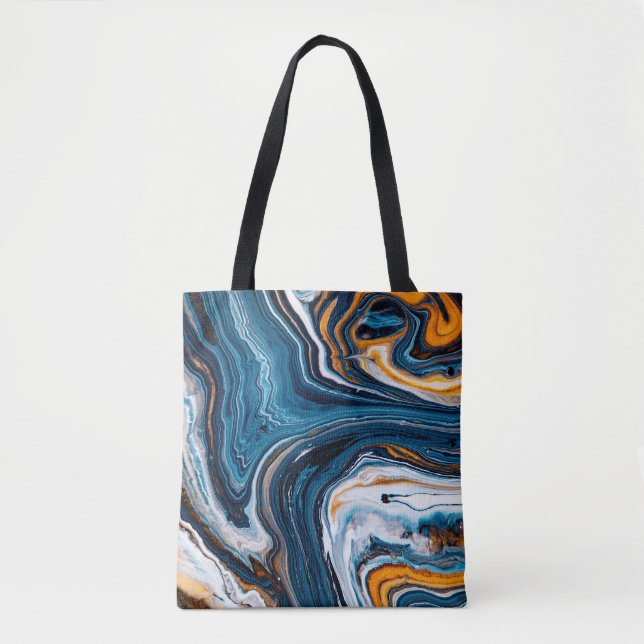 Fluid art texture. Background with abstract mixing Tote Bag (Front)