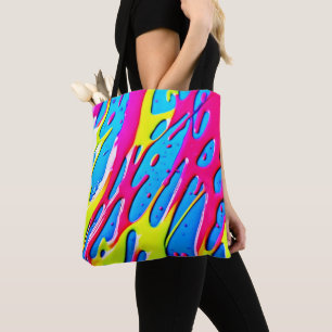 Fluid Colours: A Dripping Abstract Masterpiece Tote Bag